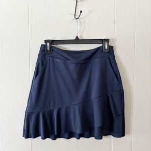 Greg Norman Crossover Flounce Pullon Skort navy size XS new